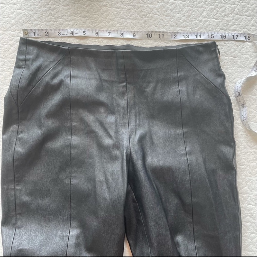 Zara black leather pants